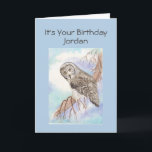 Happy Birthday Son, Great Gray Owl, Bird Card Karte<br><div class="desc">Happy Birthday Son,  Passen Sie dies mit seinem Namen Great Gray Owl,  Bird.</div>