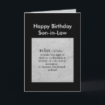 Happy Birthday Son-in-Law Definition Relax Spaß Karte<br><div class="desc">Happy Birthday Son-in-Law Definition von Relax Spaß Gruß</div>