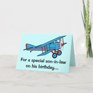 Happy Birthday Son-in-Law Flugzeug Karte