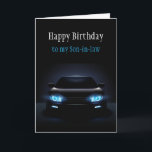 Happy Birthday Son-in-law New Car spannend Karte<br><div class="desc">Gerne wünschen wir Ihnen einen Tag so cool und aufregend wie ein brandneues Fahrzeug</div>