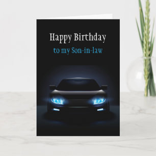 Happy Birthday Son-in-law New Car spannend Karte