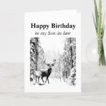 Happy Birthday Son-in-law Vintag Stag, Deer Karte<br><div class="desc">Happy Birthday Son-in-law Stag,  Deer Animal,  Wildlife,  Nature</div>