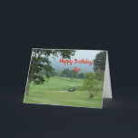 Happy Birthday Son Karte<br><div class="desc">Eine Geburtstagskarte für Ihren Son Golf Course auf der Vorderseite</div>