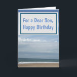 Happy Birthday Son Ocean Szene großen Himmel Karte<br><div class="desc">Herzlichen Glückwunsch zum Geburtstag für den Sohn. Ozeanszene,  Himmel</div>