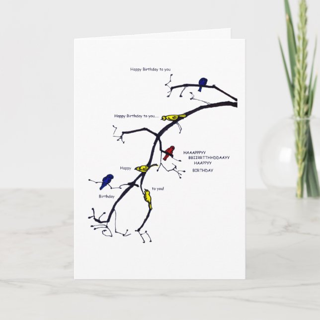 Happy Birthday Song Card Dankeskarte (Vorderseite)