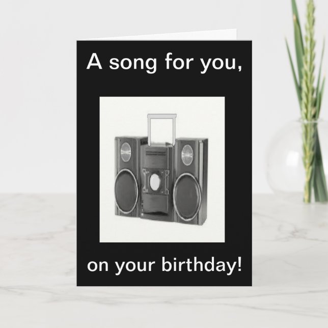 Happy Birthday song Card Karte (Vorderseite)