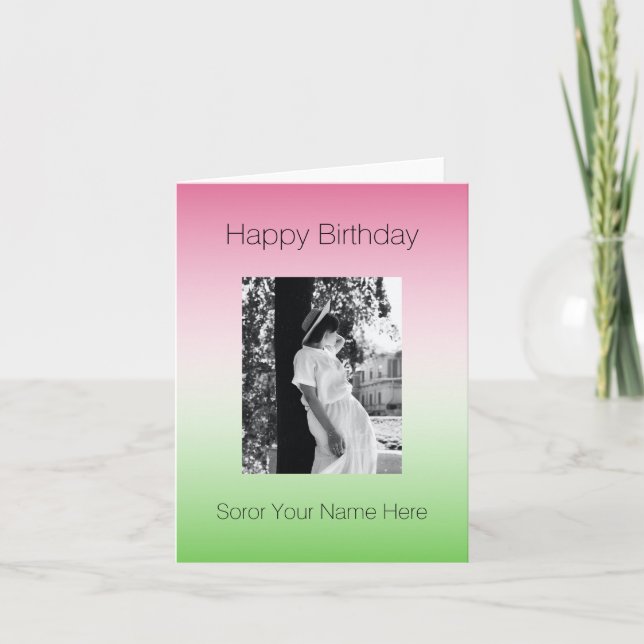 Happy Birthday Soror | AKA Studentinnenverbindung  Karte (Vorderseite)