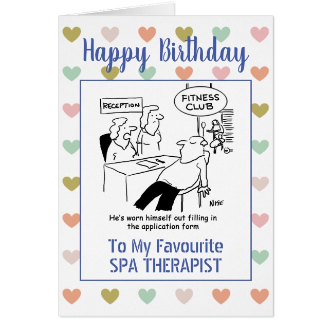 Happy Birthday Spa Therapist (Vorne)