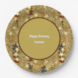 Happy Birthday Sparkle Stars Glitzy Any Age Party Pappteller