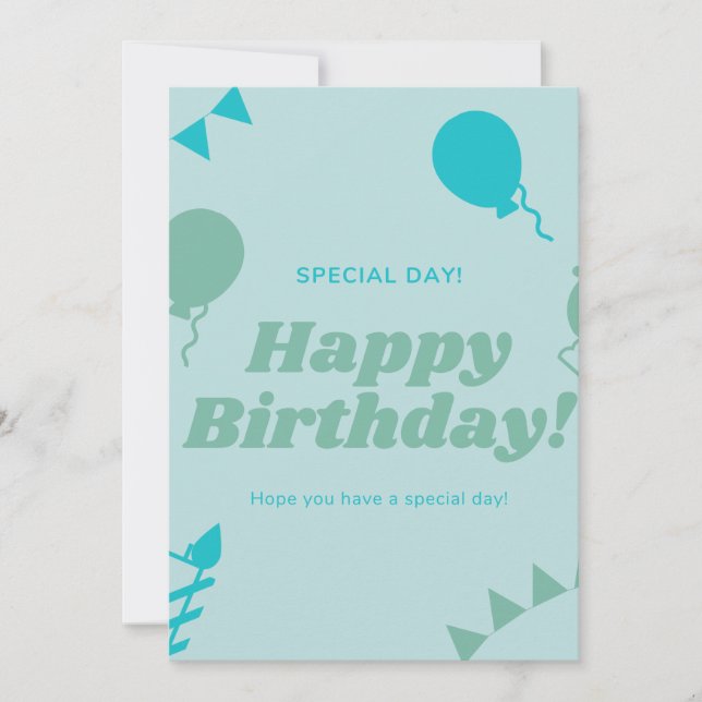 Happy Birthday Special Card Einladung (Vorderseite)