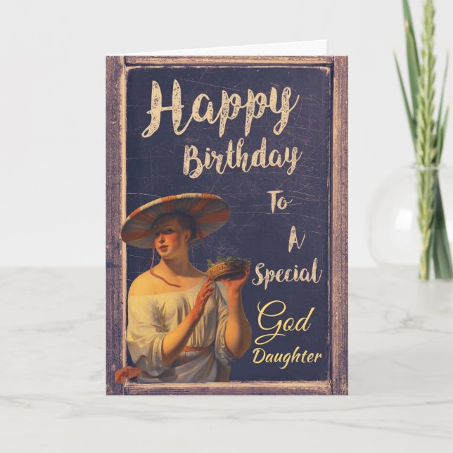 Happy Birthday Special Godtochter Personalize Karte (Vorderseite)