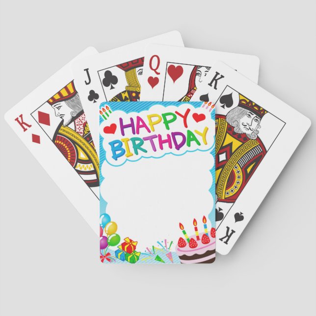 Happy Birthday Spielkarten (Rückseite)