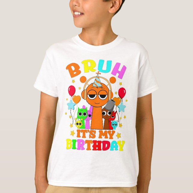 Happy Birthday Sprunki T-Shirt (Vorderseite)