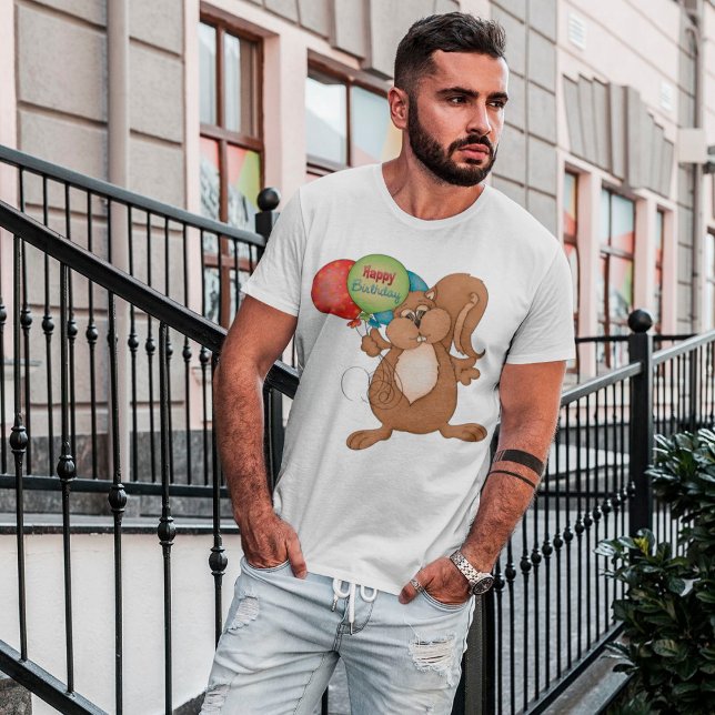 Happy Birthday Squirrel Mens T - Shirt (Von Creator hochgeladen)