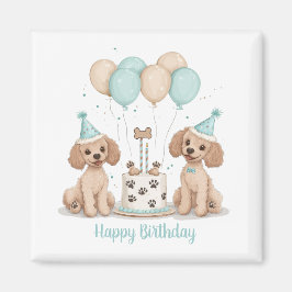 Happy Birthday Standard Poodle Hunde Magnet