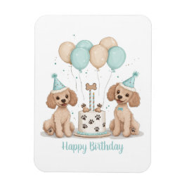 Happy Birthday Standard Poodle Hunde Magnet