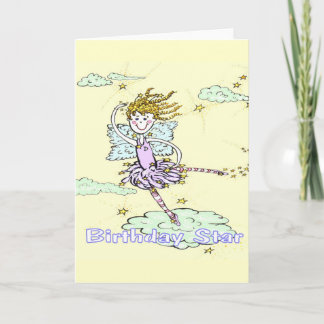 Happy Birthday Star Fairy Grußkarte Karte
