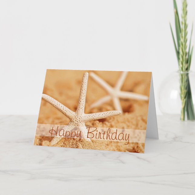 Happy Birthday Starfish Card Karte (Vorderseite)