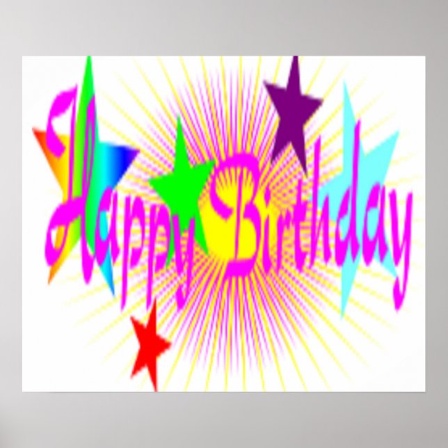 " HAPPY BIRTHDAY " STARTEN POSTER (Vorne)