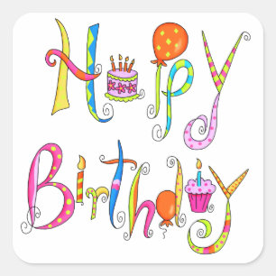 Happy Birthday Sticker