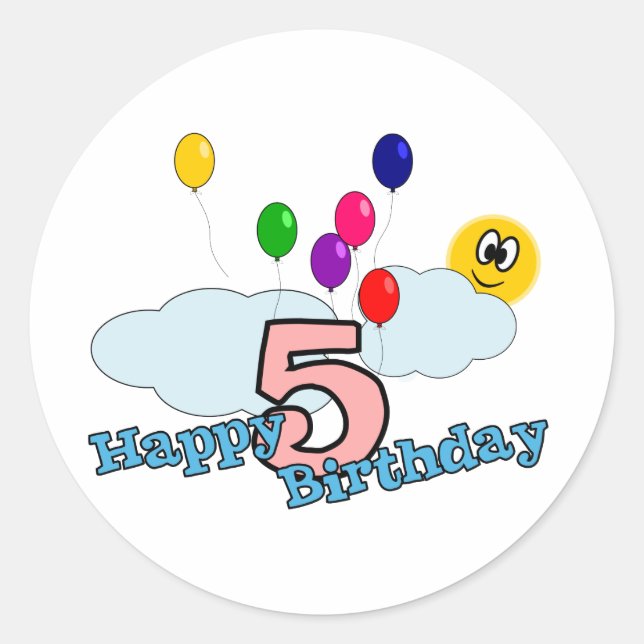 Happy Birthday Sticker (Vorderseite)