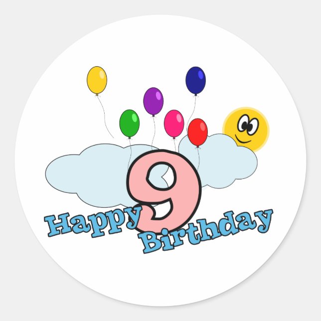 Happy Birthday Sticker (Vorderseite)
