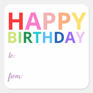 Happy Birthday Sticker