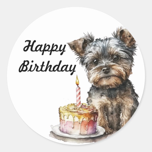 Happy Birthday Sticker (Vorderseite)