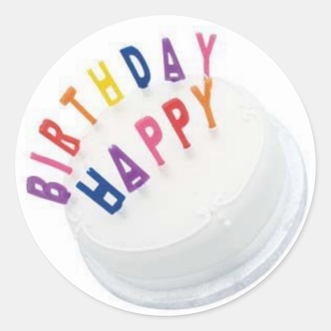 Happy Birthday Sticker LARGE (Vorderseite)