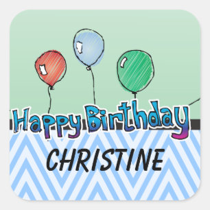 Happy Birthday Sticker Template