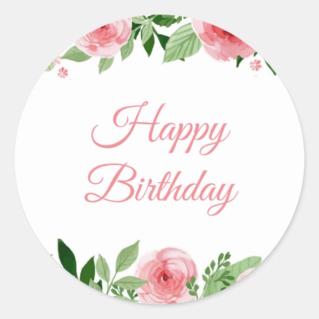 Happy Birthday Stickers (Vorderseite)