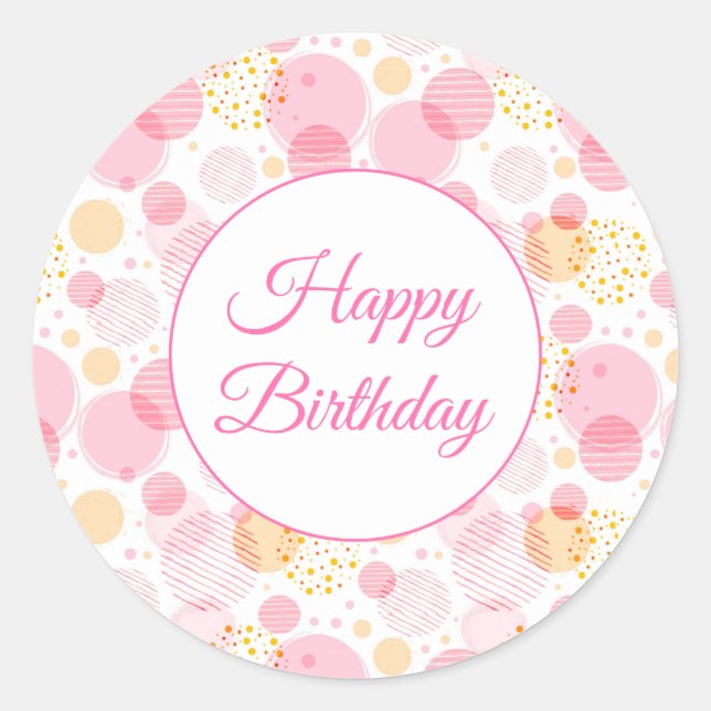 Happy Birthday Stickers (Vorderseite)