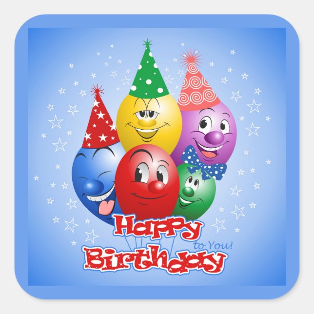 Happy Birthday Stickers (Vorderseite)