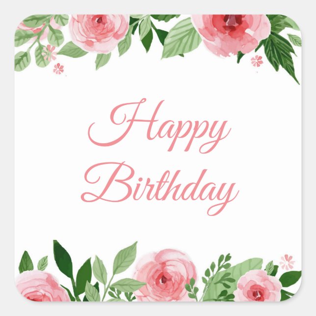 Happy Birthday Stickers (Vorderseite)