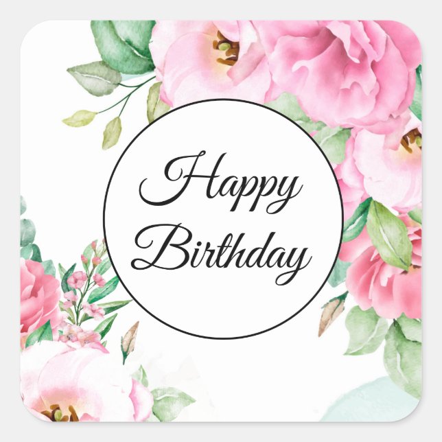 Happy Birthday Stickers (Vorderseite)