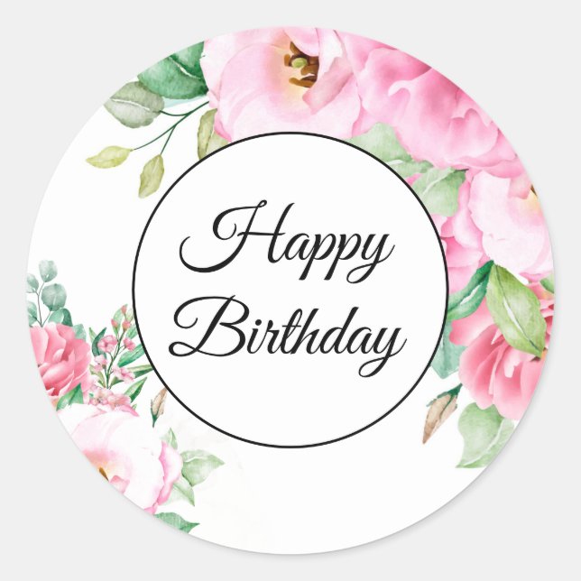 Happy Birthday Stickers (Vorderseite)