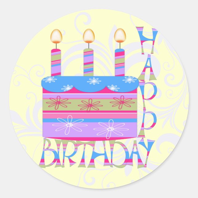 Happy Birthday Stickers (Vorderseite)
