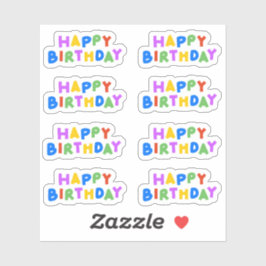 Happy Birthday Stickers Aufkleber