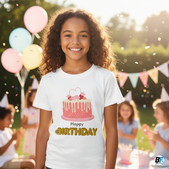 HAPPY BIRTHDAY - Stilvolles und minimales Textdesi T-Shirt (Von Creator hochgeladen)
