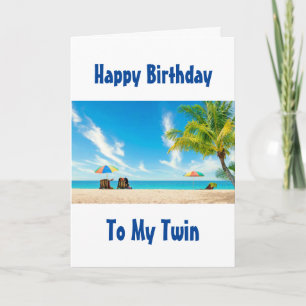 HAPPY BIRTHDAY STRANDSTIL FÜR MEINE "ZWILLINGS"-KA KARTE