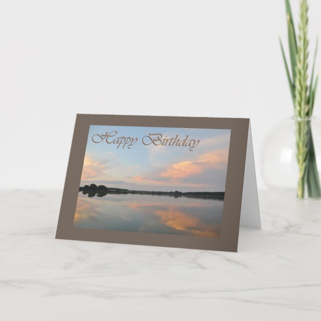 Happy birthday sunrise at the lake karte (Vorderseite)