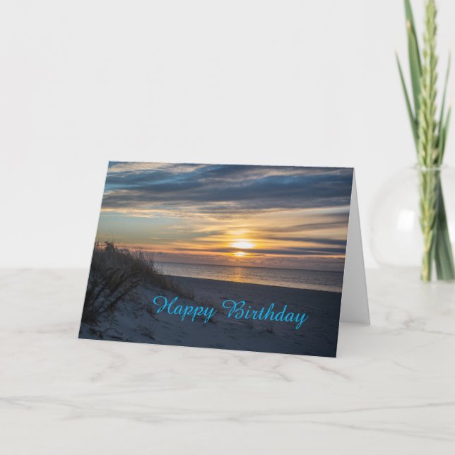 Happy Birthday Sunrise Karte (Vorderseite)