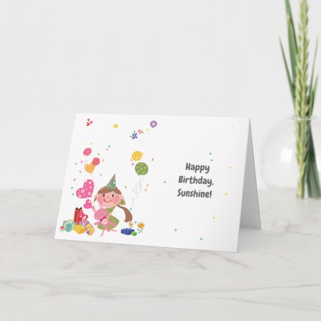 Happy Birthday Sunshine Card Karte (Vorderseite)