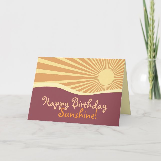 Happy Birthday Sunshine Hills Grußkarte Karte (Vorderseite)