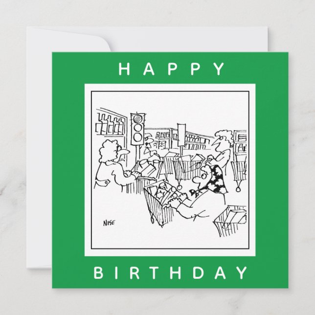 Happy Birthday Supermarket Worker Karte (Vorderseite)