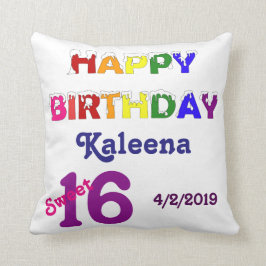 Happy Birthday Sweet 16 Kissen