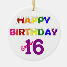 Happy Birthday Sweet 16 mit Text