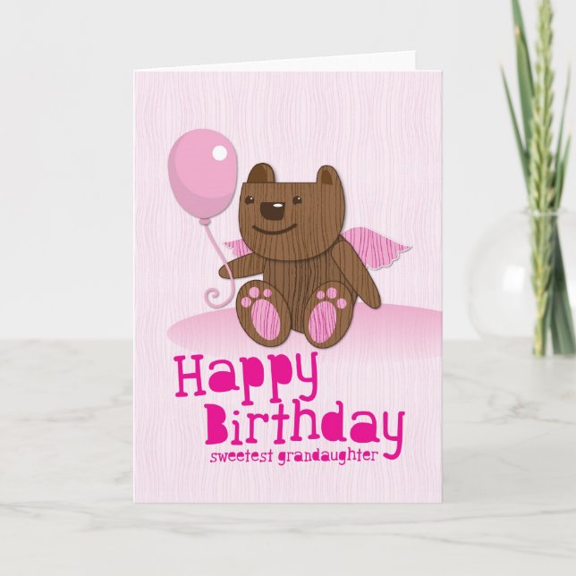 Happy Birthday Sweetest Grandaughter Karte (Vorderseite)