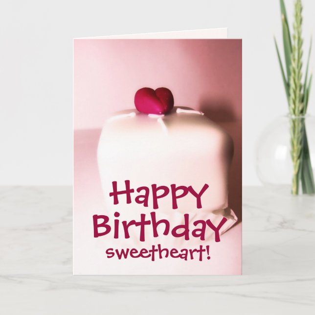 Happy Birthday Sweetheart Card Karte (Vorderseite)