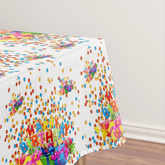 Happy Birthday Tablecloth Tischdecke (Beispiel)